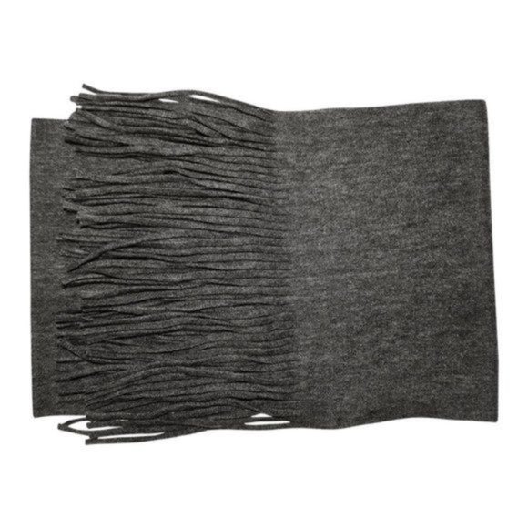 Lucky Brand Solid Gray Brushed Fringe Scarf - Picture 1 of 4